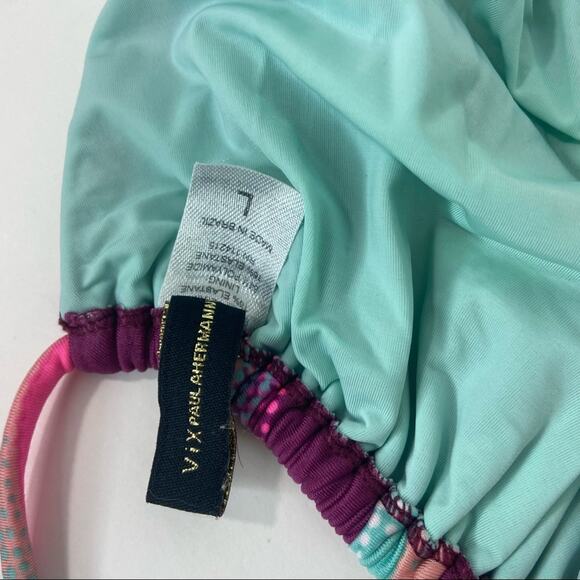 Vix | Multi Color Pixel Dot Bikini Top Size Large - Picture 3 of 6